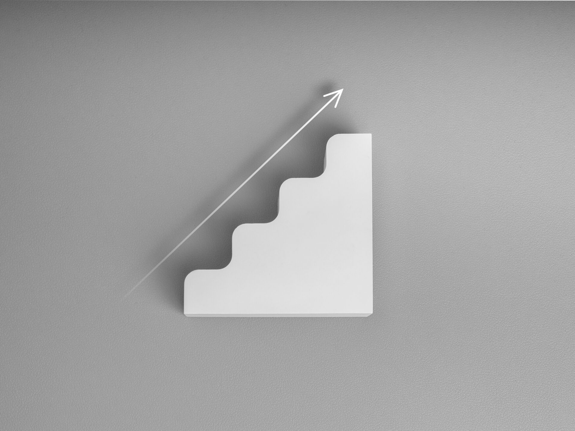 Business growth graph concept. Arrow rise on modern geometric st